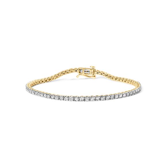 Haus of Brilliance 14K Yellow Gold Plated 3.0 Cttw Diamond Tennis Bracelet